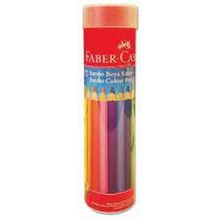 Faber Castell 12 Renk Jumbo Üçgen Gövdeli Metal Tüp Kuru Boya