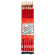Faber Castell 12'Li Mercanlı Kırmızı Kalem