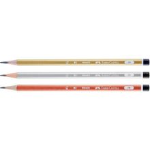 Faber Castell 12'li Metalik Üçgen Bronz 2B Kurşun Kalem