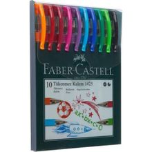 Faber Castell 1425 0.7 mm 10 Renk İğne Uçlu Tükenmez Kalem Seti
