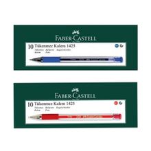Faber Castell 1425 10 Mavi 10 Kırmızı İğne Uç Tükenmez Kalem