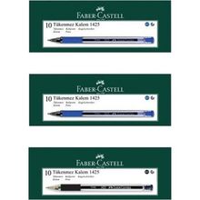Faber Castell 1425 20 Mavi 10 Siyah İğne Uç Tükenmez Kalem