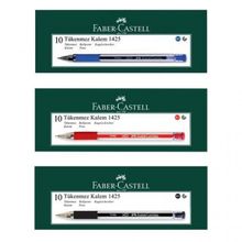 Faber Castell 1425 İğne Uç 10 Mavi 10 Kırmızı 10 Siyah Tükenmez Kalem
