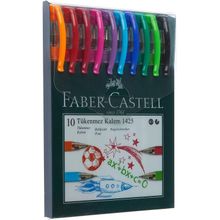 Faber-Castell 1425 Karışık 10'lu Renk Tükenmez Kalem
