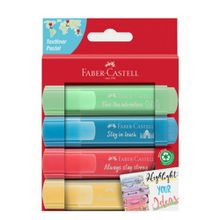 Faber-Castell 254624 46 Pastel Renk 4'lü Fosforlu Kalem