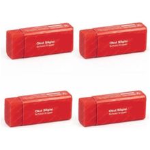 Faber Castell 4 Adet Kırmızı Küçük Boy Okul Silgisi