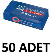 Faber Castell 50 Adet Orta Boy Mavi Sınav Silgisi