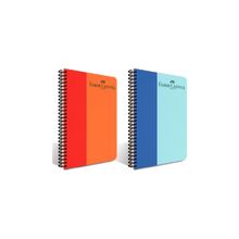 Faber Castell 5075000136 Bicolor Spiralli 140 Yaprak Çizgili Plastik Kapak Defter