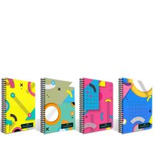 Faber Castell 5075000284 A4 Spiralli Pattern 100 Yaprak Çizgili (4 Lü Paket) Plastik Kapak Defter