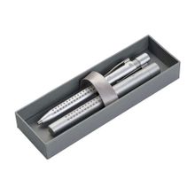 Faber-Castell 5087131270 Versatil ve Tükenmez Kalem Grip 2011 Hediye Set Gümüş