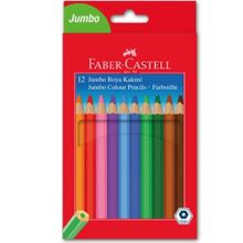 Faber-Castell 517195100 12 Renk Jumbo Kuru Boya