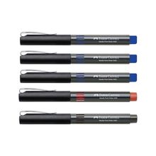 Faber Castell 5405 0.5 mm İğne Uçlu 3 Mavi ve 1 Kırmızı Roller Kalem
