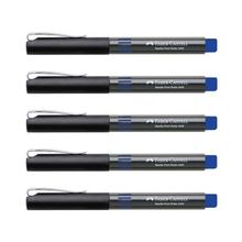 Faber Castell 5405 0.5 mm İğne Uçlu Mavi 5'li Roller Kalem