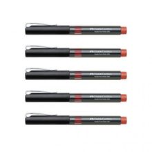 Faber Castell 5405 0.5 mm Kırmızı 5 Adet İğne Uçlu Roller Kalem