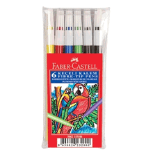 Faber-Castell 6'lı Poşet Keçeli Kalem