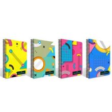 Faber Castell 8681241168814 Pattern A4 80 Yaprak Kareli Spiralli Plastik Kapak Defter