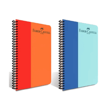 Faber Castell Bicolor Spiralli Plastik Kapak 60 Yaprak Düz Çizgisiz Defter