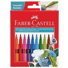 Faber Castell Comfort 12'li Bio Plastik Gövdeli Fırça Uçlu Keçeli Kalem