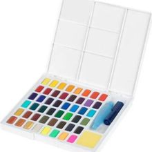Faber-Castell Faber Castell Creative Watercolor Tablet Sulu Boya Seti 48 Renk Su Hazneli Fırça - Renkli