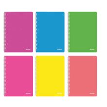 Faber-Castell GK01162 Mopak 60 Yaprak A4 Spiralli Plastik Kapak Neon Defter