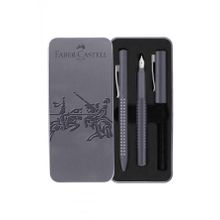 Faber Castell Grip 2010 Dapple Gray Dolma Kalem ve Tükenmez Kalem Seti