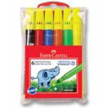 Faber Castell Jumbi Neon Floresan 6'lı Poşet Keçeli Kalem