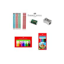 Faber Castell Okul Boyama Seti Kuru + Pastel ve Kalem Seti