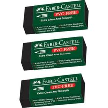 Faber Castell Pvc Free 3'lü Büyük Boy Siyah Silgi