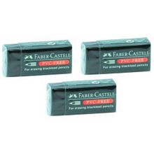 Faber Castell Pvc Free No:30 3'lü Küçük Boy Siyah Silgi