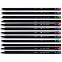Faber-Castell Yayınları Faber Naturel Silgili Yuvarlak Kurşun Kalem Siyah Ahşap 12 Li Paket MRKZS41877