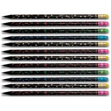 Faber-Castell Yayınları Party Silgili Yuvarlak Kurşun Kalem Siyah Ahşap 12 Li Paket MRKZS41957