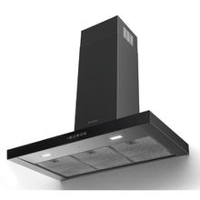 Faber T-Dark A90 NG Siyah Paslanmaz Çelik-Cam Duvar Tipi Davlumbaz