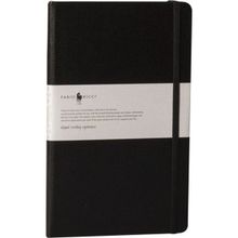 Fabio Ricci 1041 Suni Deri 9x14 Lastikli Siyah Çizgili Defter