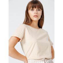 Fabrika 5003327954 Tengiz Bej Bisiklet Yaka Kadın T-Shirt