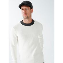Fabrika Comfort CM KZK 19 O Yaka Armürlü Ekru Erkek Kazak