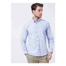 Fabrika Comfort CM Ryan D 901 Düğmeli Regular Fit Armürlü Erkek Gömlek