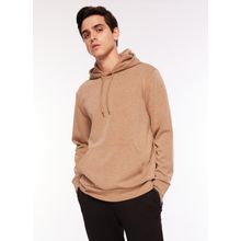 Fabrika F3WM-SWT127 Kapüşon Yaka Düz Açık Kahve Erkek Sweatshirt