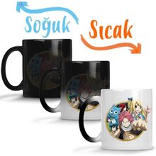 Fairy Tail Anime Erza Scarlet Happy Lisanna Straus Sihirli Porselen Kupa