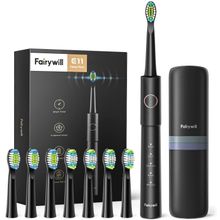 Fairywill E11 Sonic Şarj Edilebilir Diş Fırçası 5 Farklı Temizleme Modu + 8 Yedek Başlıklı Seyahat Kiti