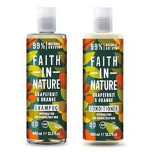 Faith In Nature Grapefruit Orange %99 Doğal Tazeleyici 400 ml Şampuan + 400 ml Saç Kremi