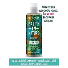 Faith In Nature Hindistan Cevizi Normal Kuruya Dönük Saçlar İçin %99 Doğal Nemlendirici Şampuan