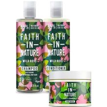 Faith In Nature Normal Kuruya Dönük Saçlar İçin Yabani Gül %99 Doğal Onarıcı Saç Bakım Serisi