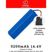 Fakir RS 770 Robot Uyumlu Süpürge Pili Paketi 5200MAH Lityum Iyon Pil ve Batarya Paketi