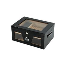 Falconetti RC21 Siyah 2 Katlı Camlı Humidor Puro Kutusu