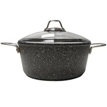 Falez Adachefs 24 Cm Black Line Granit Döküm Derin Tencere