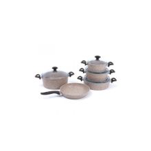 FALEZ Creamy Granitec 9 Parça Granit Set