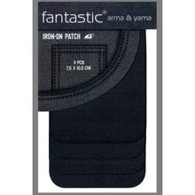 Fantastic 4'lü Paket Ütü ile Yapışan Dokuma Arma Patch Giysi & Kıyafetler Için Süs Yama Kolay Uygulama Dayanıklı - Siyah