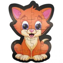 Farbu Oyuncak 19 Parça Ahşap Kedi Puzzle