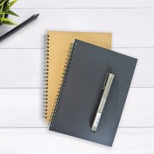 Fark Tanıtım A5 15x21 cm 60 Yaprak 90 gr Ivory Kağıt Siyah ve Kraft Kapaklar 2'li Çizgili Defter