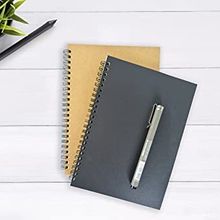 Fark Tanıtım A5 15x21 cm 60 Yaprak 90 gr Ivory Kağıt Siyah ve Kraft Kapaklar Kareli 2'li Kareli Defter